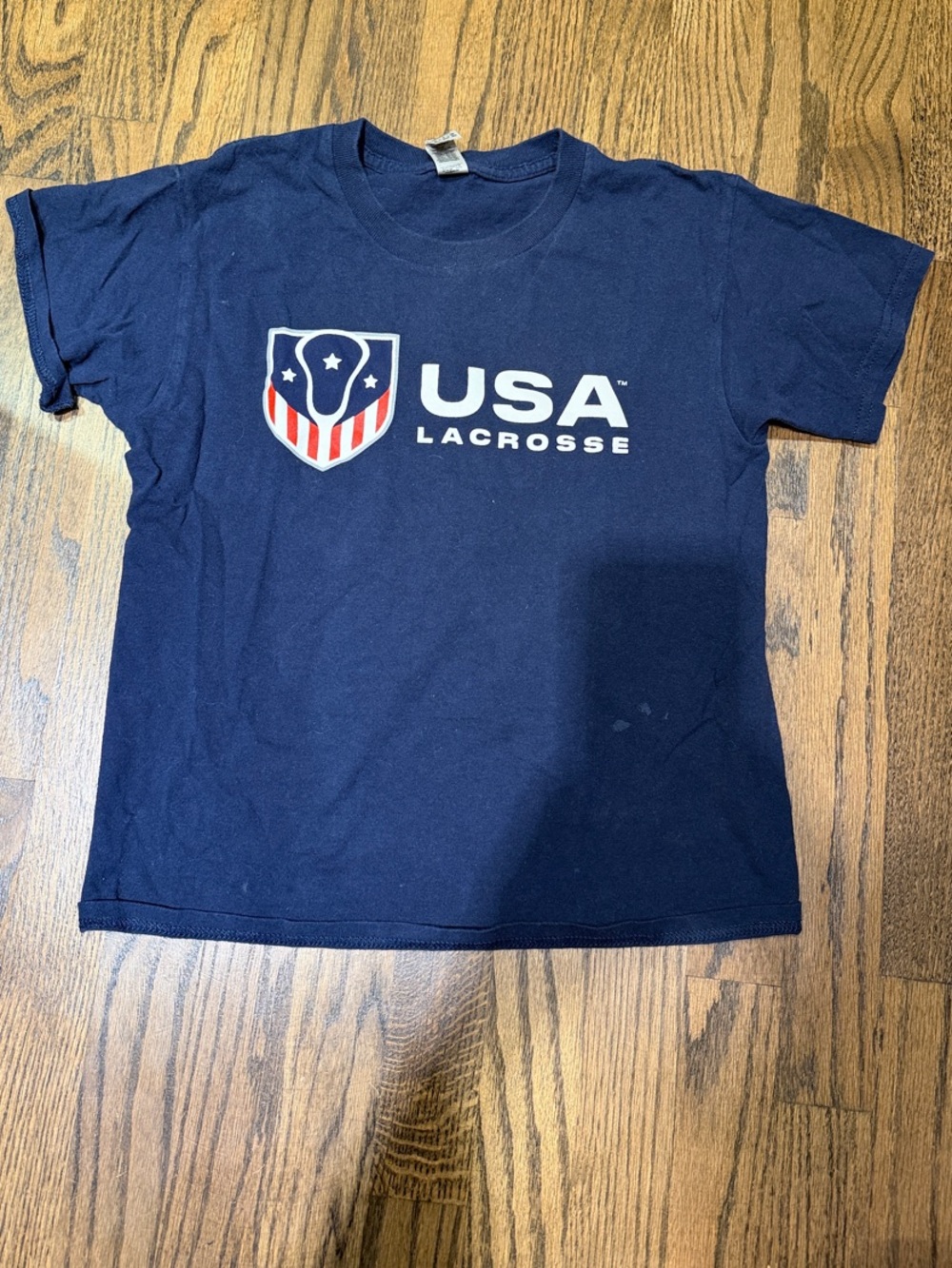 USA Lacrosse Tee with Red & White Shield Logo